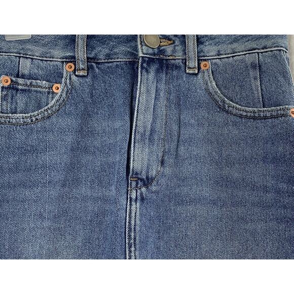 ASOS Jean Skirt Womens 4 Straight Short Medium Wash Denim Mini - Picture 6 of 11